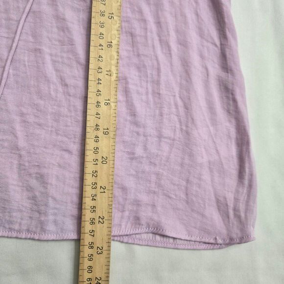 Rachel Roy Womens Lilac Purple Peasant Top M Boho Cottage Tassels Puff Sleeve - Picture 10 of 10